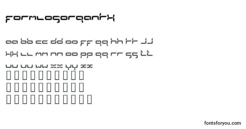 Шрифт Formlosorganik – алфавит, цифры, специальные символы