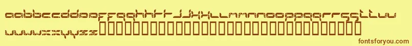 Formlosorganik Font – Brown Fonts on Yellow Background