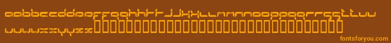 Formlosorganik Font – Orange Fonts on Brown Background