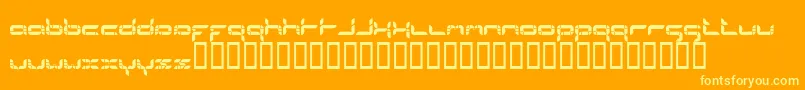 Шрифт Formlosorganik – жёлтые шрифты на оранжевом фоне