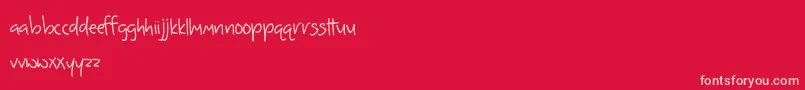 SomethingInYourEyes Font – Pink Fonts on Red Background