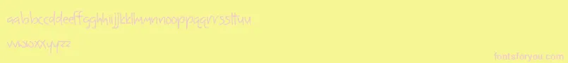 SomethingInYourEyes Font – Pink Fonts on Yellow Background