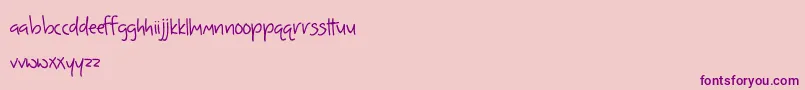 SomethingInYourEyes Font – Purple Fonts on Pink Background
