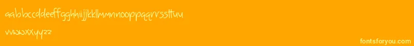 SomethingInYourEyes Font – Yellow Fonts on Orange Background