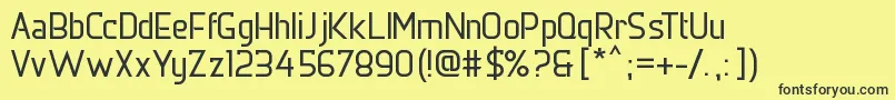 Dernier Font – Black Fonts on Yellow Background
