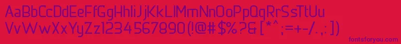 Dernier Font – Purple Fonts on Red Background