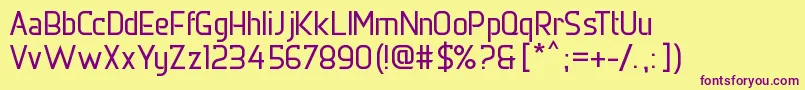 Dernier Font – Purple Fonts on Yellow Background