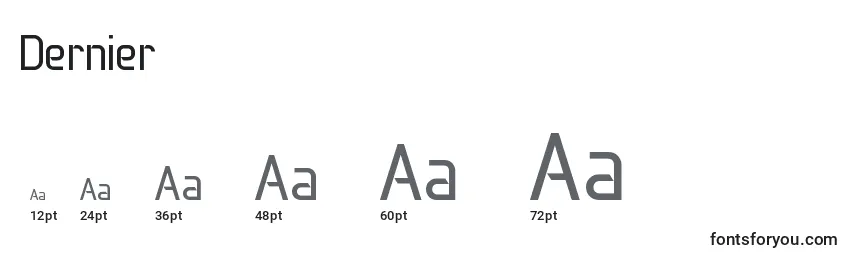 Dernier Font Sizes