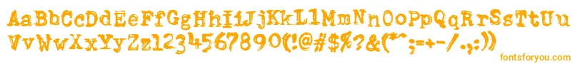 DumboldtypewriterDoublepunch-Schriftart – Orangefarbene Schriften