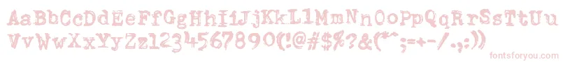 DumboldtypewriterDoublepunch Font – Pink Fonts on White Background