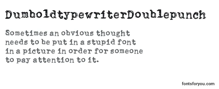 DumboldtypewriterDoublepunch Font