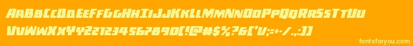 Darkalliancecondital Font – Yellow Fonts on Orange Background