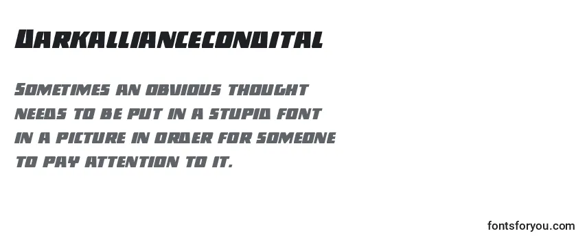 Review of the Darkalliancecondital Font