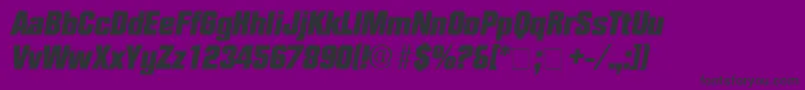 フォントConexDisplaySsiItalic – 紫の背景に黒い文字
