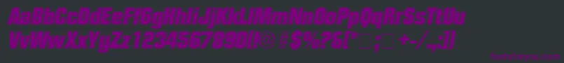ConexDisplaySsiItalic-Schriftart – Violette Schriften auf schwarzem Hintergrund