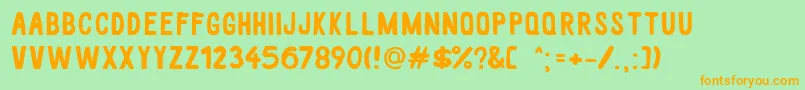 WhiteWood Font – Orange Fonts on Green Background