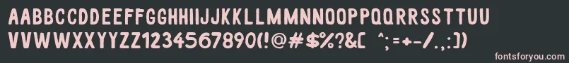 WhiteWood Font – Pink Fonts on Black Background