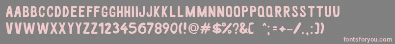 WhiteWood Font – Pink Fonts on Gray Background