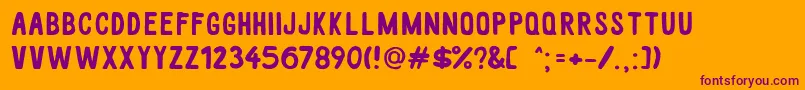 WhiteWood Font – Purple Fonts on Orange Background