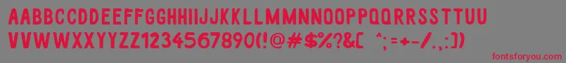 WhiteWood Font – Red Fonts on Gray Background