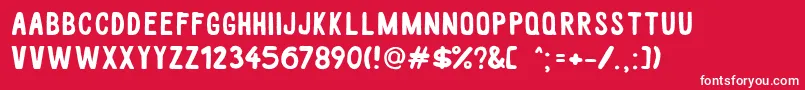 WhiteWood Font – White Fonts on Red Background