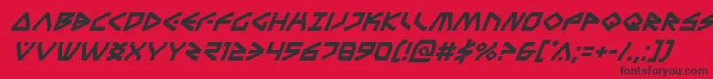 Terrafirmasuperital Font – Black Fonts on Red Background