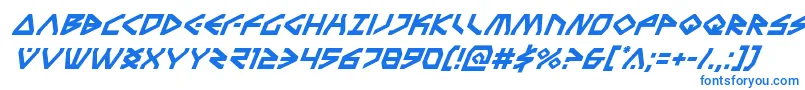 フォントTerrafirmasuperital – 白い背景に青い文字