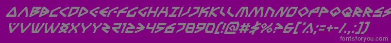 フォントTerrafirmasuperital – 紫の背景に灰色の文字