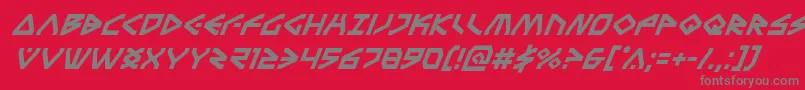 Terrafirmasuperital Font – Gray Fonts on Red Background