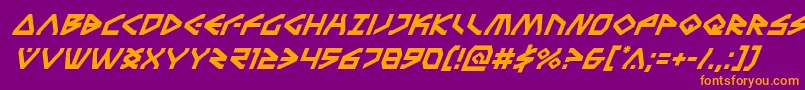 Terrafirmasuperital Font – Orange Fonts on Purple Background