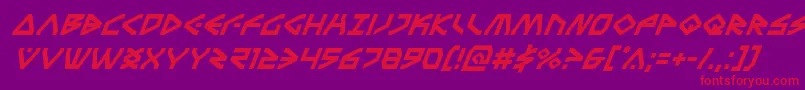 Terrafirmasuperital Font – Red Fonts on Purple Background