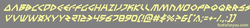 Terrafirmasuperital Font – Yellow Fonts on Gray Background