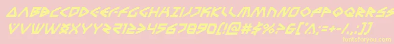 Terrafirmasuperital Font – Yellow Fonts on Pink Background