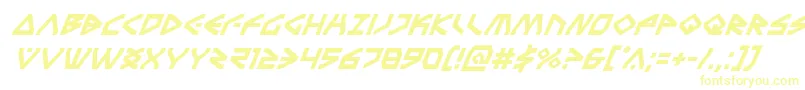 Terrafirmasuperital Font – Yellow Fonts on White Background