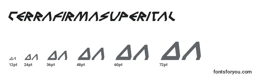 Размеры шрифта Terrafirmasuperital