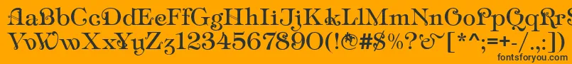 AmpirDeco Font – Black Fonts on Orange Background