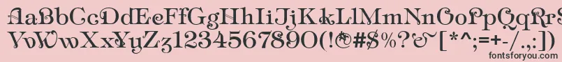 AmpirDeco Font – Black Fonts on Pink Background