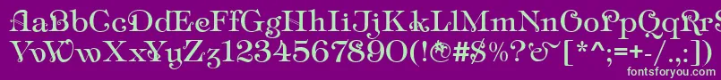 AmpirDeco Font – Green Fonts on Purple Background