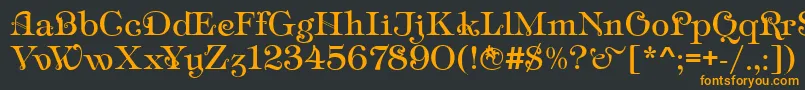 AmpirDeco Font – Orange Fonts on Black Background