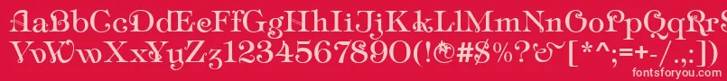 AmpirDeco Font – Pink Fonts on Red Background