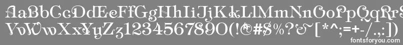 フォントAmpirDeco – 灰色の背景に白い文字