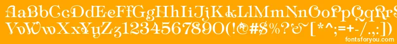 AmpirDeco Font – White Fonts on Orange Background