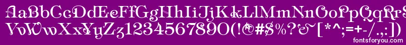 フォントAmpirDeco – 紫の背景に白い文字