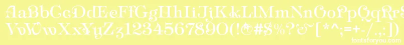 AmpirDeco Font – White Fonts on Yellow Background