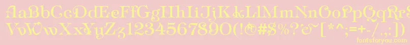 AmpirDeco Font – Yellow Fonts on Pink Background