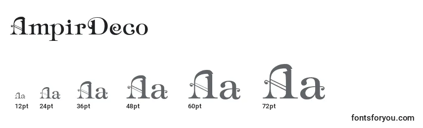 AmpirDeco Font Sizes