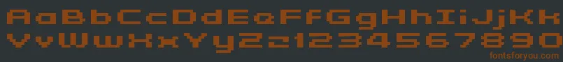 GrixelKyrou5WideBoldXtnd Font – Brown Fonts on Black Background