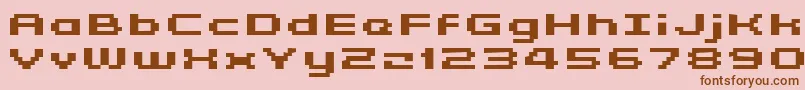 GrixelKyrou5WideBoldXtnd Font – Brown Fonts on Pink Background