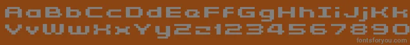 GrixelKyrou5WideBoldXtnd Font – Gray Fonts on Brown Background