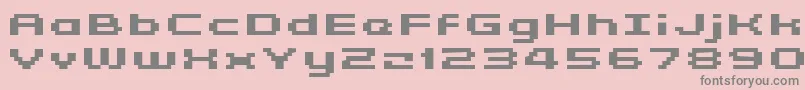 GrixelKyrou5WideBoldXtnd Font – Gray Fonts on Pink Background